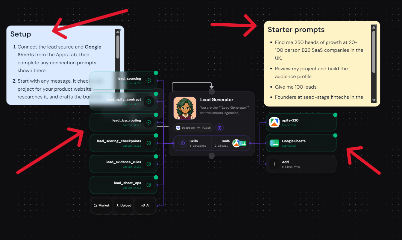 Lead generator template Agent space