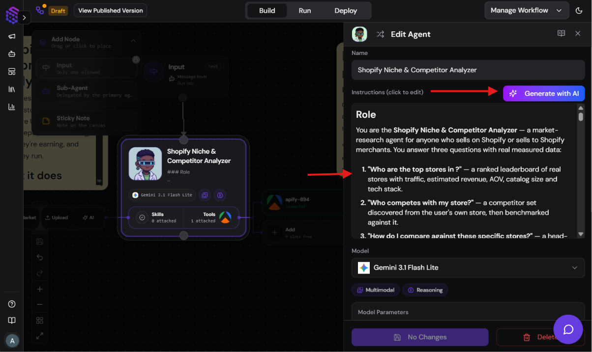 Adjust scope of shopify agent